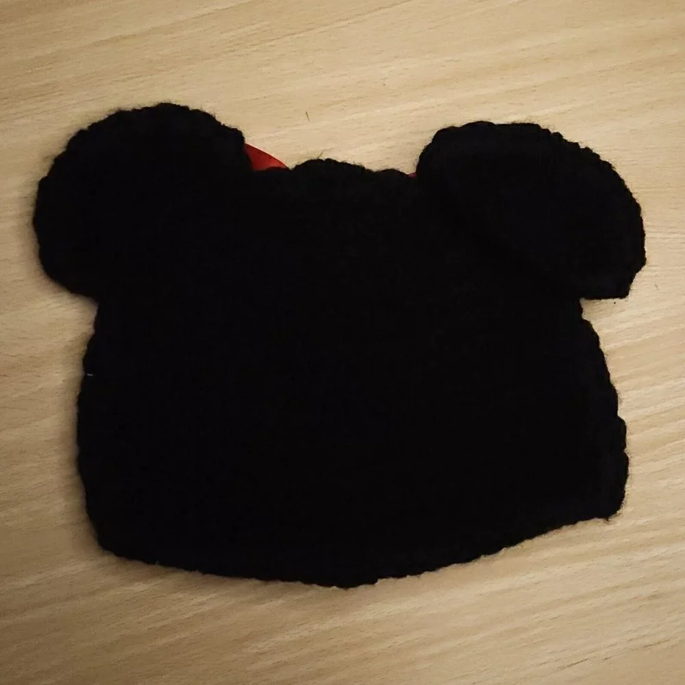 Handmade Knitted Minnie Mouse Baby Hat